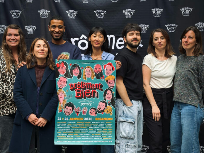 l'équipe du festival Drôlement Bien, avec le fondateur Hamid Asseila.